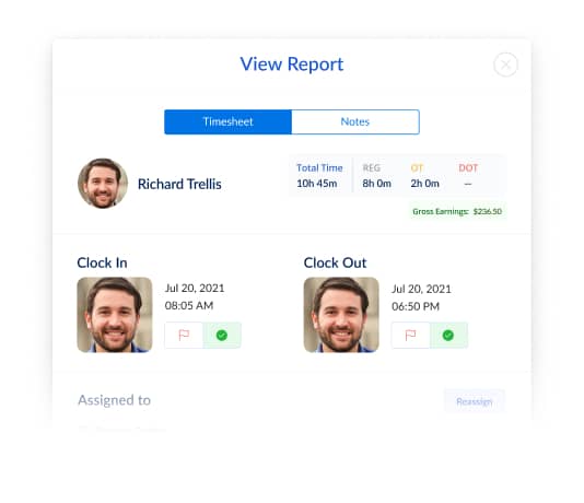 Employee time clock software - Face Recognition 