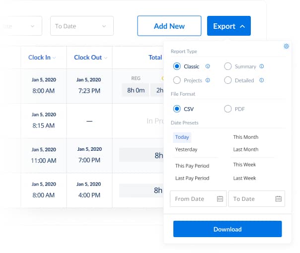 ClockInEasy App - Instant Payroll Reports