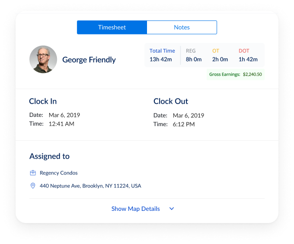 employee time tracking with location